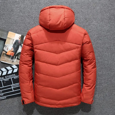 Men's Winter Parkas Hood Thick Warm Waterproof Jackets New Top Male Winter Jacket White Duck Down Parka Casual Goose Feather