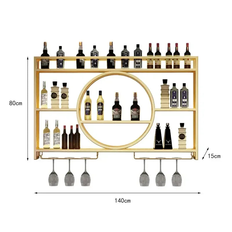 Wall Mount Wine Rack Bottle Wine Bar Cabinet Holder Adapt Single Miniature Black Cup Glass Storage Wine Cabinet Decor Szafeczki