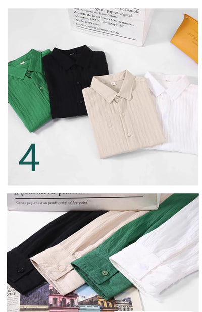 Breathable Long Sleeved Men's Shirts lapel Collar Single Breasted Solid Color Bussiness Casual Versatile Tops for Early Autumn