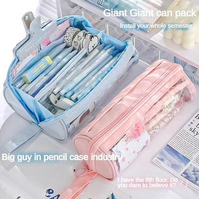 Transparent Pencil Case Creative Simple and Multifunctional Primary and Secondary School Student Stationery Pencil Case