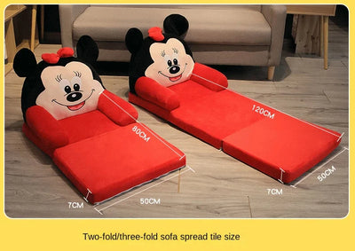 Children Sofa Cute Cartoon Lazy Folding Small Sofa Bed Girl Princess Baby Toddler Dual-purpose Small Child Seat