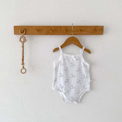 0-2 Years Old Baby Girls Jumpsuit Summer Thin Infant Romper Cotton Floral Prints Baby Sling Clothes