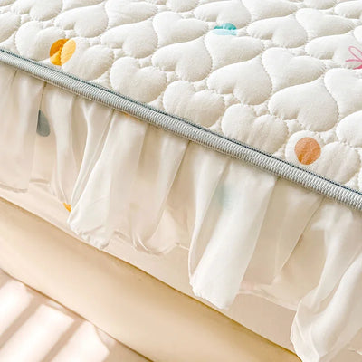 2025 New Single Bed Hat Korean Lace Bed Sheet Cover Chiffon Princess Wind Ins Cotton Four Seasons Bedspread Protective Cover