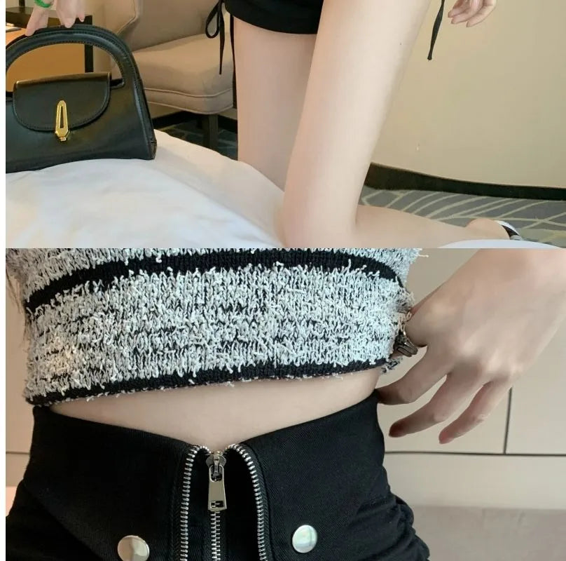 Women's High Waist White Shorts  Summer Spice Girls Drawstring A-line Short Hot Pants  Trendy Lace Up Zip Up Button Down Shorts