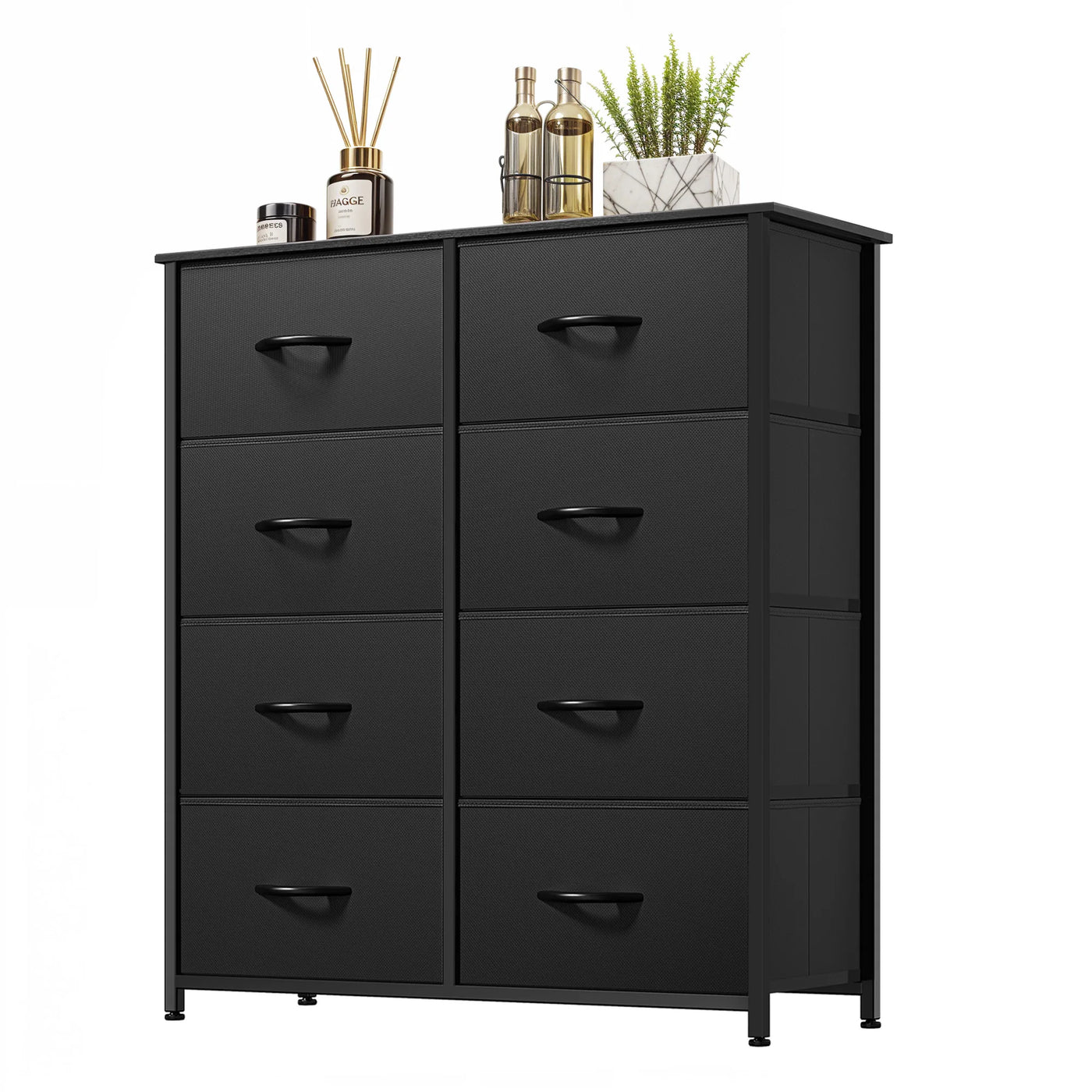 8-Drawer Fabric Dresser - Wood Top Storage Unit for Bedroom, Living Room, Kids Room
