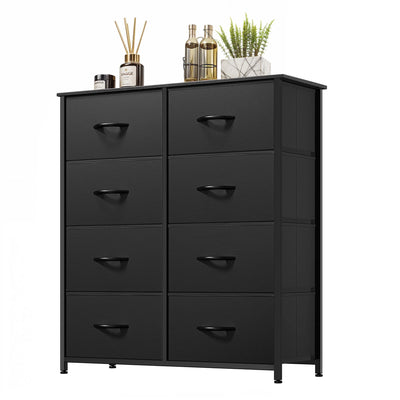 8-Drawer Fabric Dresser - Wood Top Storage Unit for Bedroom, Living Room, Kids Room