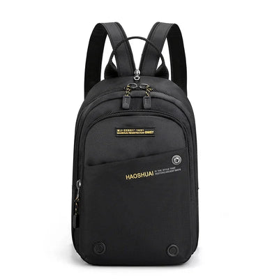 Men Nylon Small Backpack Rucksack  Multi-Functional Casual Travel Male Messenger Cross Body Chest Bags Knapsack Daypack