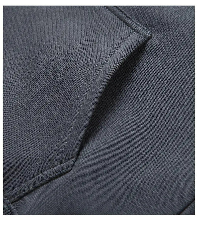 Blue Hoodies Women Sweatshirt Spring Autumn Zipper Coat Pocket Hooded New Loose Solid Color Jacket Trend Handsome Men Tops