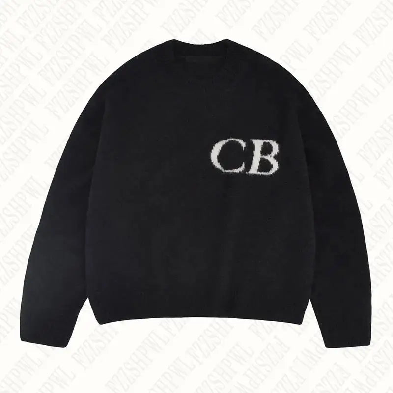 Y2k Men's Knitted Sweater Aesthetic Harajuku Letter Graphic Hip Hop Gothic Pullover Grunge Casual High Street Punk Streetwear