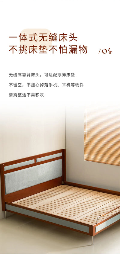 Wooden Cheap Storage Bed Bedroom Elegant Pretty Luxury Full Size Frame Bed Bases Queen Home Cama Box Casal House Accessories