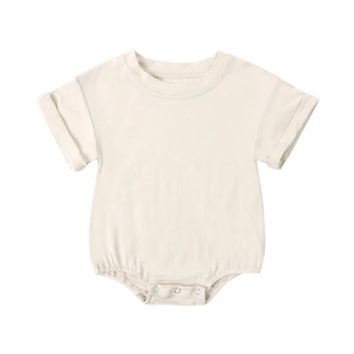 2025 Summer Newborn Baby Clothing Bamboo fiber casual Rompers 3-24M Infnat Boys Girls Jumpsuit Bebe Body Clothes Short Sleeve