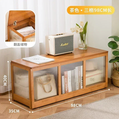 Multi-functional Bay Window Storage Cabinet Bedroom Balcony Low Cabinet Flip Long Tatami Storage Furniture Versatile Organizer