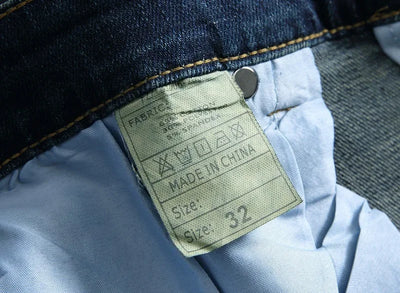 Jeans Men Long Pencil Pants Denim Pant High Waist Slim Fit Simple Zipper Splice Casual Regular Autumn Winter Straight Trousers