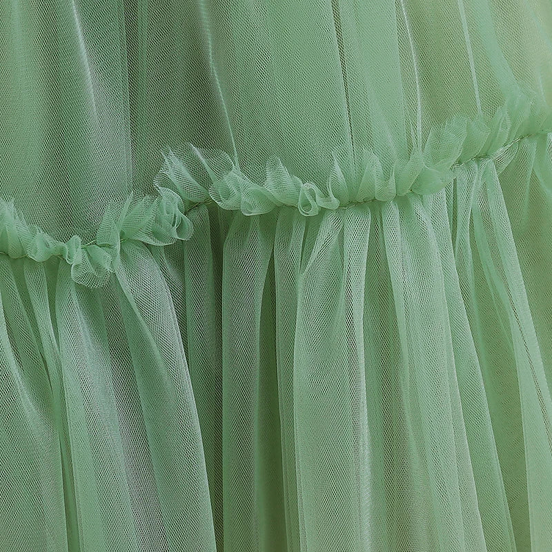 Formal A-line Party Dress For Girls Children Costume Sleeveless Princess Dresses Girl Dress Elegant Lace Wedding Gown