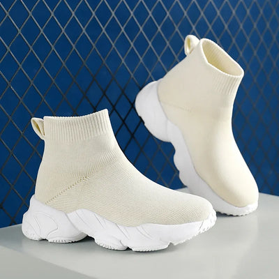 Sock Shoes 2024 New Fashionable Luxury Designer High Top Children's Shoes Comfortable Casual Running Sports Tennis Shoes