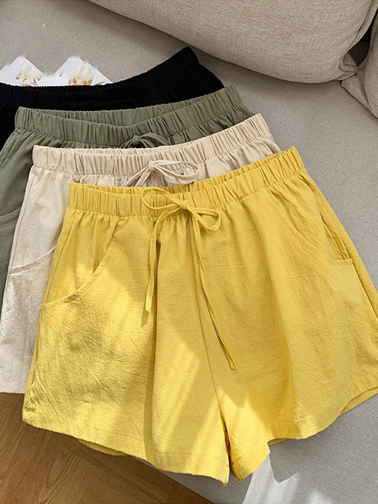 Casual Linen Workout Shorts