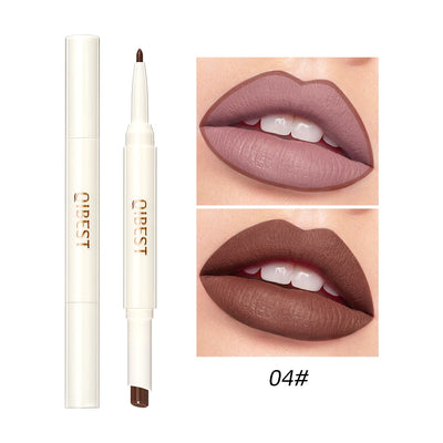 8 Color 2 IN 1 Lip Liner Pencil Waterproof Matte Lipstick Makeup Set Long Lasting Moisture Cosmetic Velvet Sexy Red Lipstick Pen