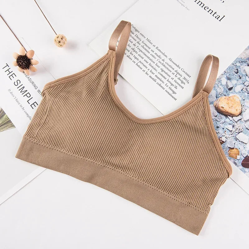 Women Seamless Bra Beautiful Back Sport Underwear Elastic Fitness Crop Top Yoga Vest Breathable Athletic BrassiereCasul Wear