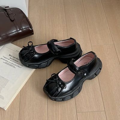 Ballerinas Woman 2025 Clogs Platform Low Heels Bow-Knot Casual Female Sneakers Summer Shoes Ladies Shallow Mouth Flats Ballet Cr