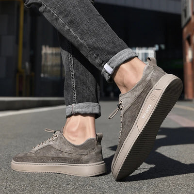 Italian Genuine Leather Casual Shoes White Oxford shoes Mens Sneakers Outdoor Walking Shoes Men's Business casual leather shoes