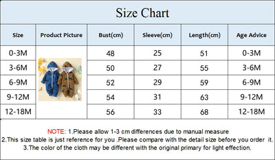 Prowow Cartoon Fox Baby Winter Clothes Romper Jumpsuit For Newborns Zipper Cute Ears Hooded Thicken Infant Overalls For Children