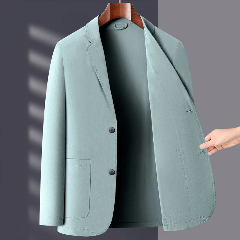 2024 Summer New Casual Sunscreen Small Suit Top for Men, Thin Ice Silk Sunscreen Quality, Fashionable and Versatile Suit Top