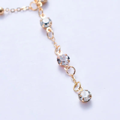 Shining Zircon Tassel Sexy Beach Wedding Accessories Women Bra Cross Bikini Within Hollow Out Body Chain Fine Chest Chain Girl