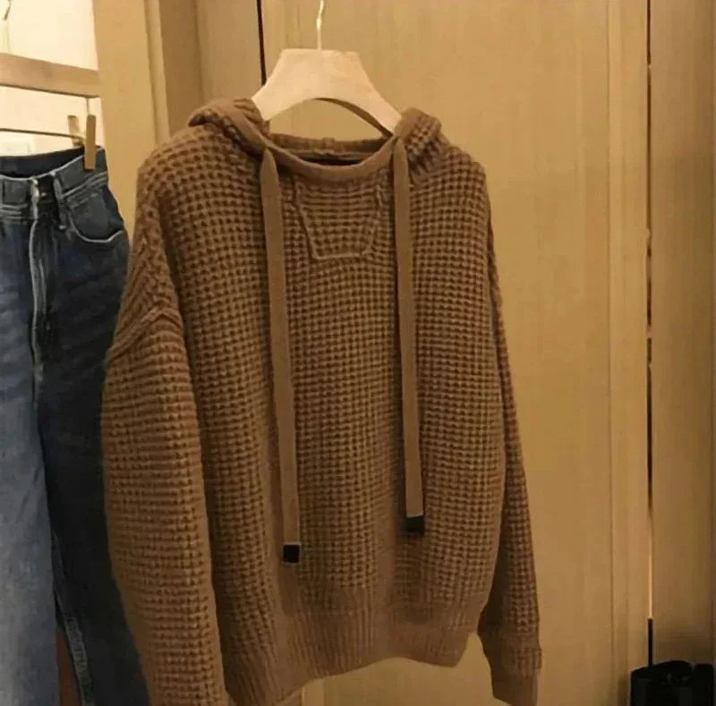 Knit Sweater Male Pullovers Plain Solid Color Men's Clothing Hoodies Coat Jacket Red Fashion 2024 High Quality Replica Elegant A
