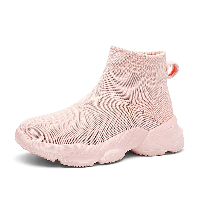 Sock Shoes 2024 New Fashionable Luxury Designer High Top Children's Shoes Comfortable Casual Running Sports Tennis Shoes