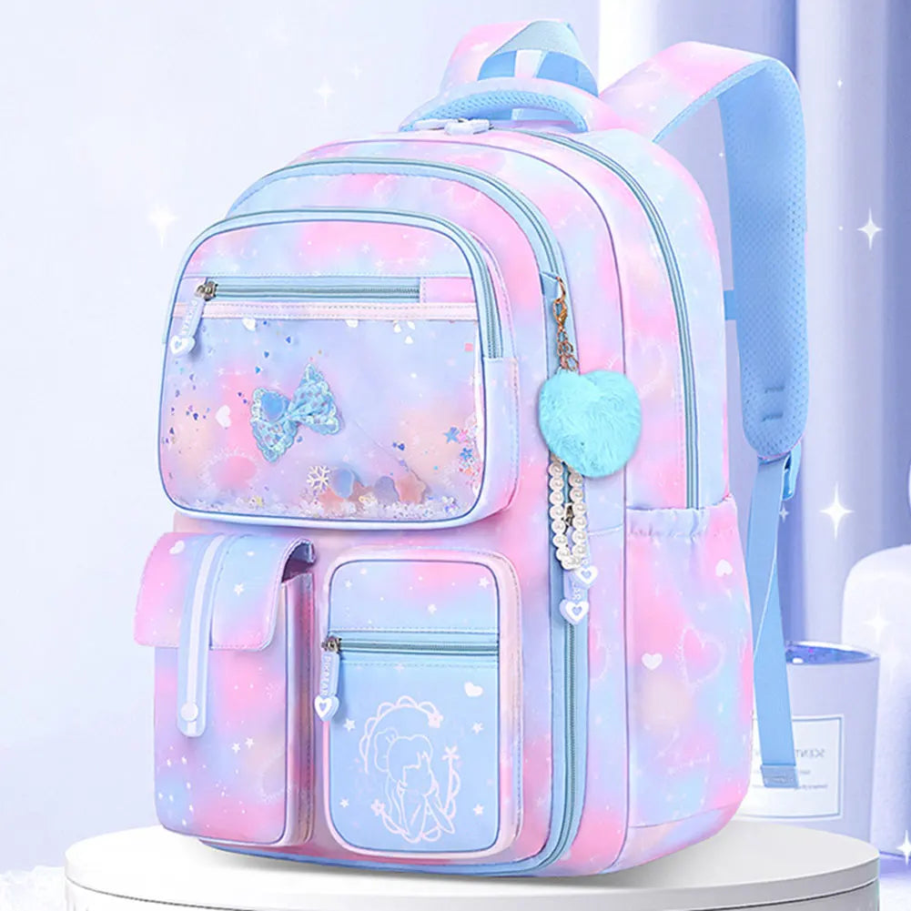 Girl School Bag Backpack Back Pack For Teenager Women Children Female Pink Schoolbag Primary High Bagpack Class Teens Child Kids