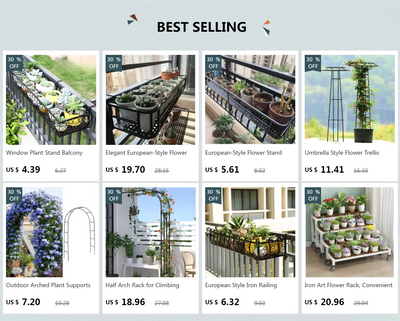 Elegant European-Style Flower Stand Expansive Iron Art Balcony Rail Organizer Decorative Hanging Pot Holder Urban Green Space
