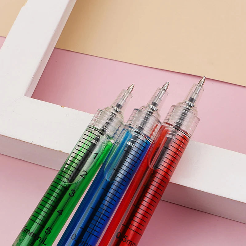Novelty Syringe Needle Shape Ballpoint Creative Styling Needle Pen Office School Stationery Pen Syringe Needle Ballpoint Pen