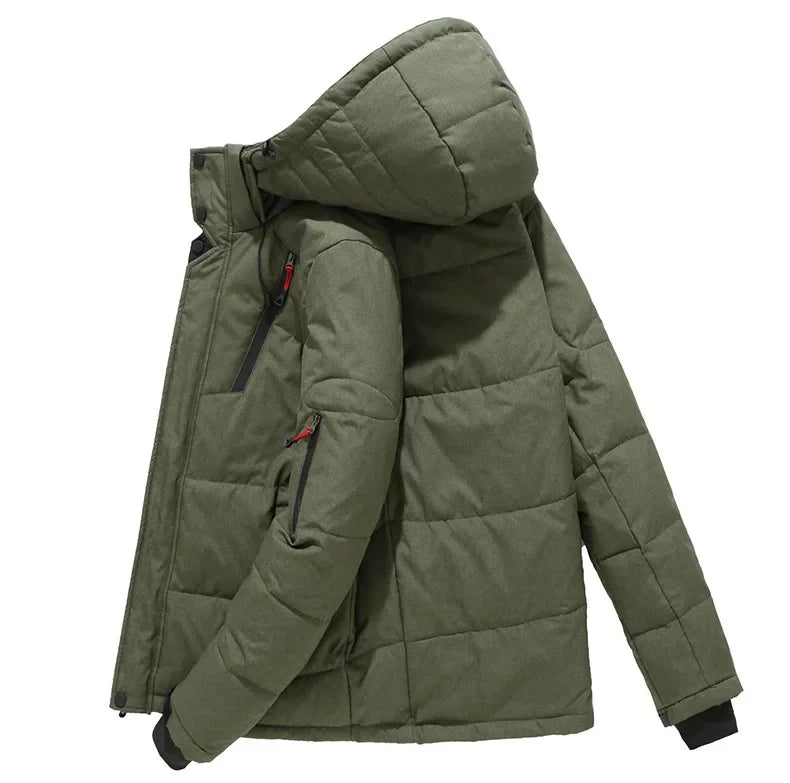 Men's Winter Parkas Hood Thick Warm Waterproof Jackets New Top Male Winter Jacket White Duck Down Parka Casual Goose Feather
