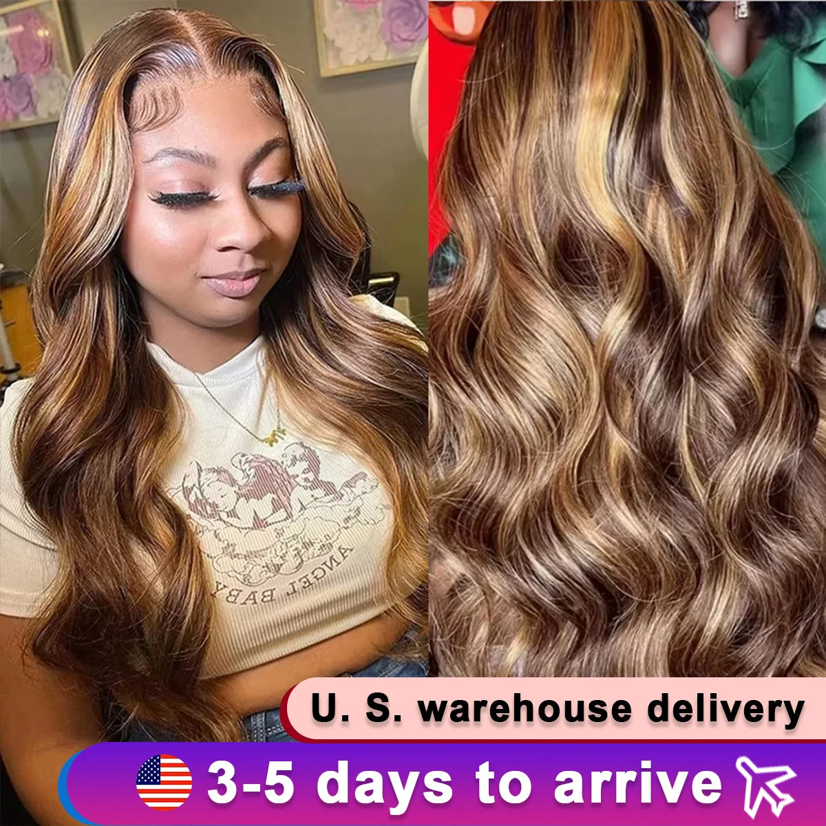 200 Density 30 32Inch 13x6 HD Lace Frontal Wig Body Wave Human Hair 427 Highlight Ombre 13x5 13x4 Lace Front Wig Brazilian Brown