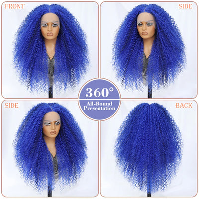 Lace Front Wigs 24 Inch Synthetic For Afro Women Chocolate Brown Lace Front Wigs For Female Curly Lace Front Wigs With Baby Hair