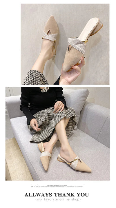 Brand Elegant Heels Summer Women's Shoes Woman Sandals Leisure Slippers Comfortable Open Toe Slip-On Slides
