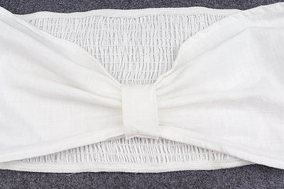 WhereMery Y2K White Off Shoulder Crop Tops Sexy Deep V-neck Puff Long Sleeves T Shirt Fashion Chic Bow Bandage Exposed Navel Top