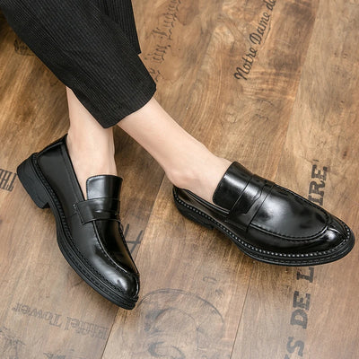 Premium Silver Business Shoes Men's Oxford Shoes Leather Brand Loafers Slip On High Quality Wedding Shoes Soft Sole Dress Shoes