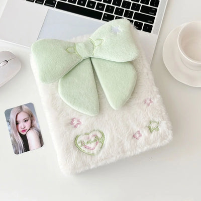 Kawaii A6 Bow Kpop Photocard Binder Collect Book Idol Plush Photo Card Holder Photocards Album