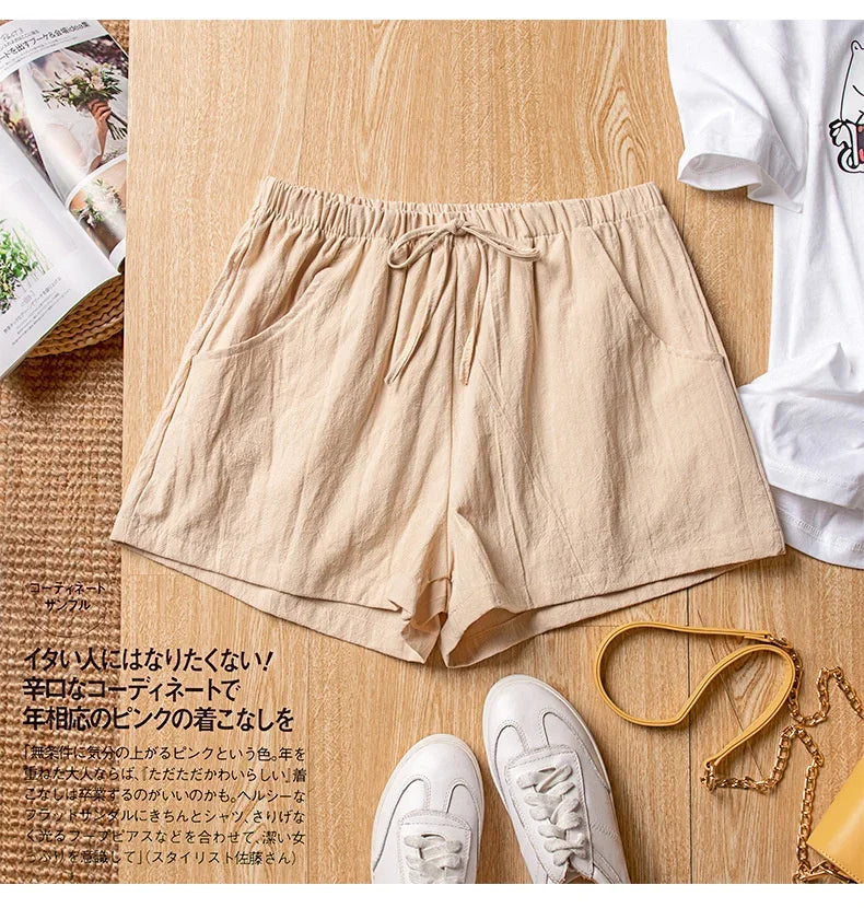 Casual Linen Workout Shorts