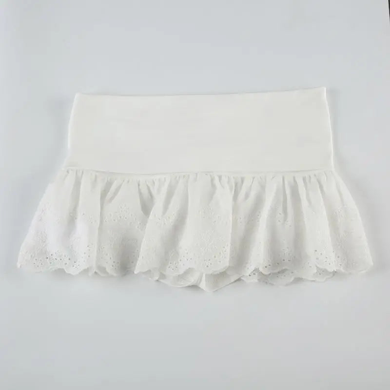 White Ruffles Skirt