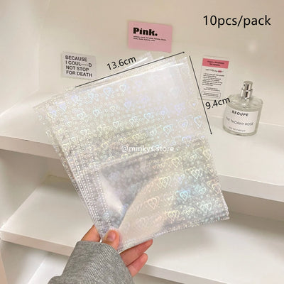 MINKYS 10PCS/Pack Butterfly Little Puppy Kpop Photocard A5 Binder Sleeves Idol Photo Card Holder Photocards Album Storage Bag