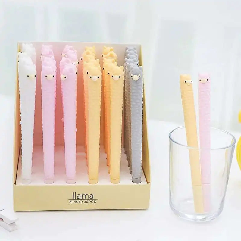 1 Piece Cute Kawaii Cartoon Alpaca Gel Pen Sheep Korean Stationery School Office Supply Handles Gift Ellen Brook