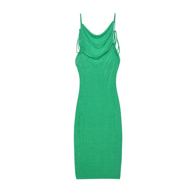 2024 New Summer Fashion Sexy Strapless Dress Strapless Hang Neck Temperament Dress