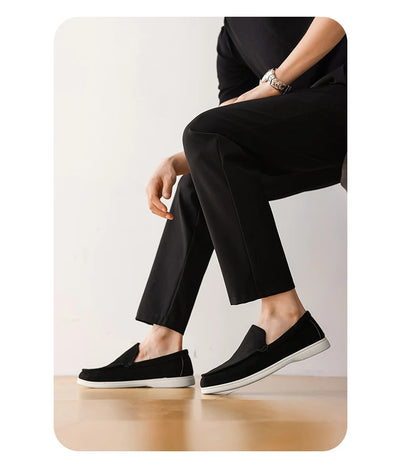 Men's Casual Shoes Cow Suede Genuine Leather Men Classic British Style Loafers Moccasins Mens Light Comfortable Driving Flats