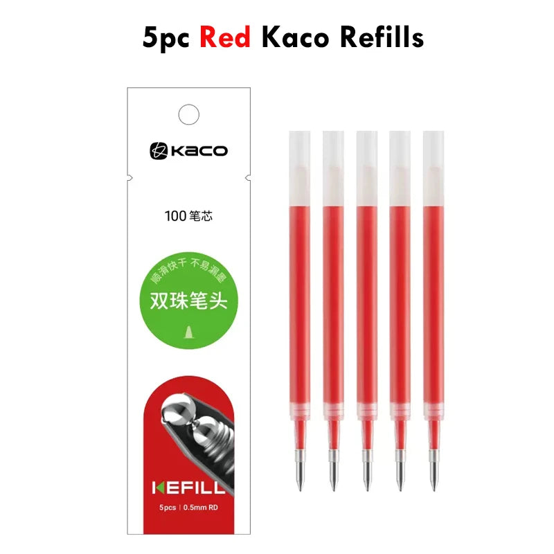 KACO Kawaii Rotate Gel Pens Stationery Caneta 문구용품 0.5MM Black Ink канцелярия Fluent Writing High Capacity for School Office ﻿