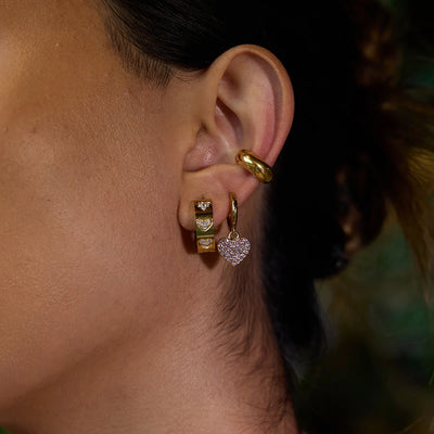 Youthway Star Zirconia Round Hoop Earrings Stainless Steel High Quality Jewelry Minimalist Elegant Chic Earrings Wholesale