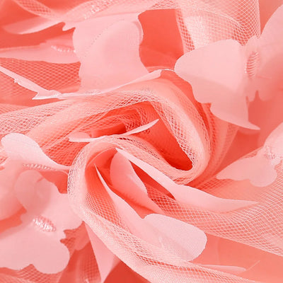 (0-3 Years) Summer New Baby Girls Dress Solid Color Halter Butterfly Embellished A-Line Skirt Mesh Sweet Princess Dress