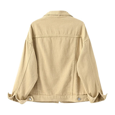 Women's Denim Jacket Spring Autumn Short Coat Pink Jean Jackets Casual Tops Purple Yellow White Loose Tops Lady Outerwear KW02