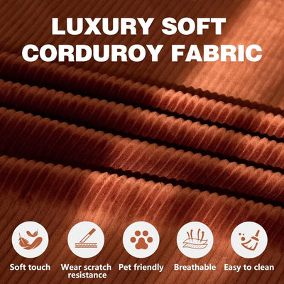 78.8" Convertible Compression Sofa: Corduroy Modular Bed, Arms & Backrest